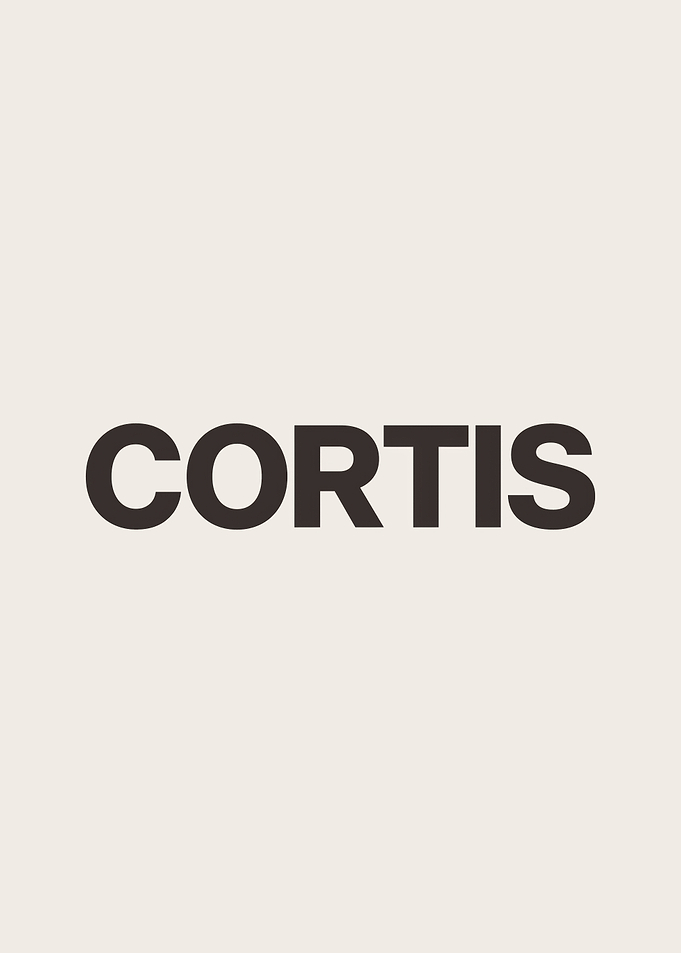CORTIS Text on Beige Background