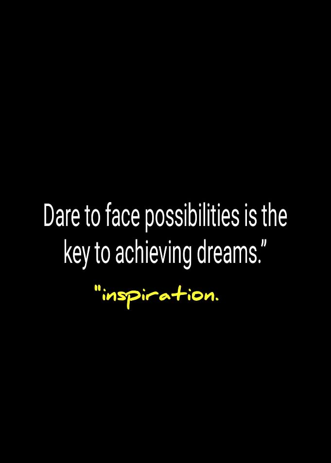 Inspirational Quote on Black Background