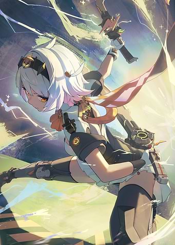 Girl with Sword in Action