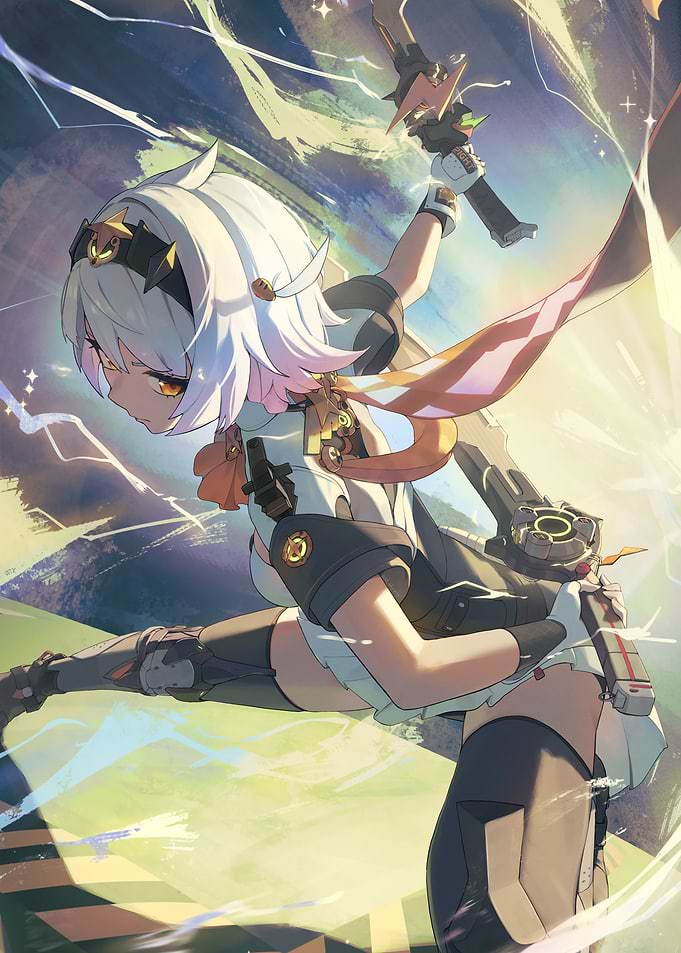 Girl with Sword in Action