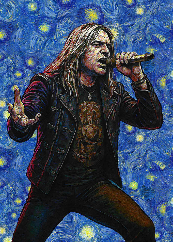 Singer in Van Gogh Style