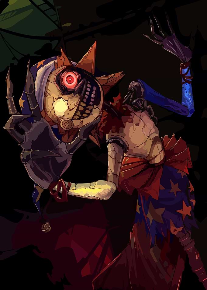 Creepy Sun and Moon Animatronic