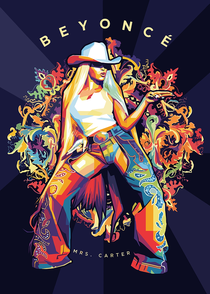 Beyonce Mrs. Carter Pop Art Portrait