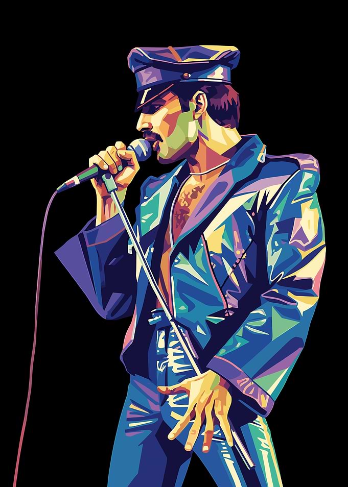 Freddie Mercury Pop Art Portrait