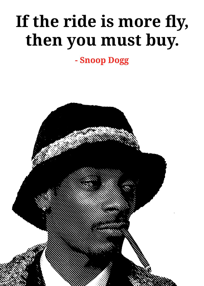Snoop Dogg Quote Black and White