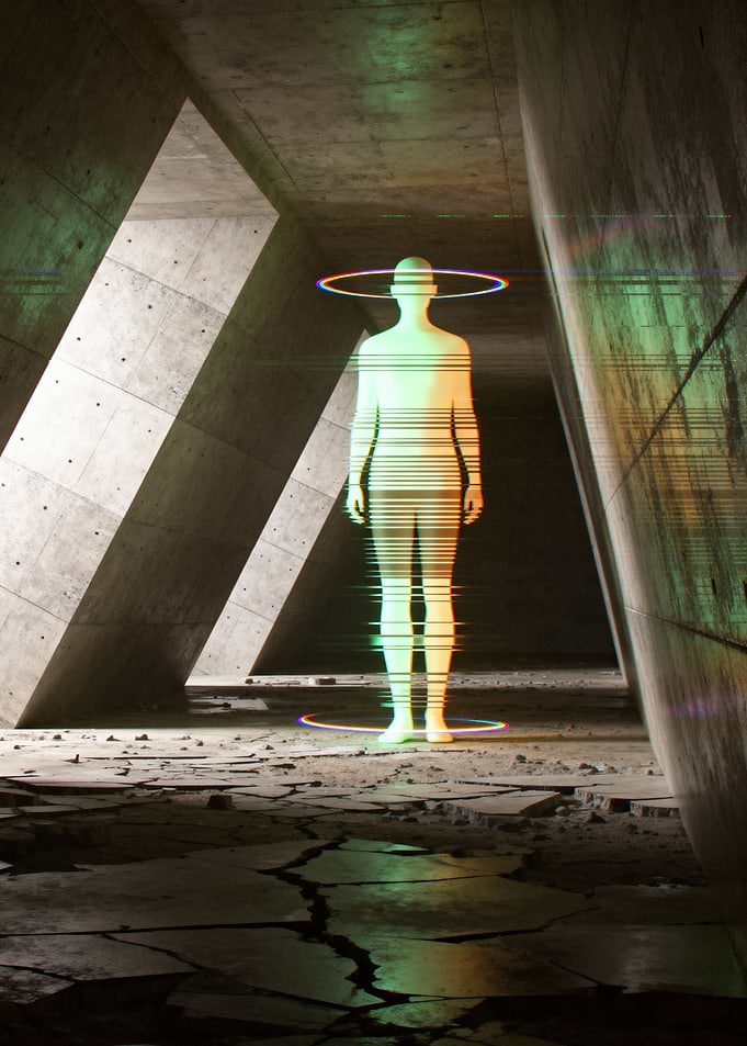 Abstract Figure in Concrete Structure