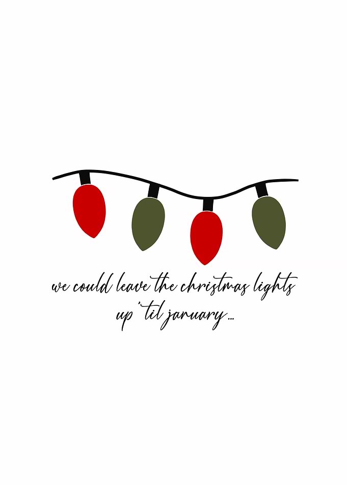 Christmas Lights Up 'Til January
