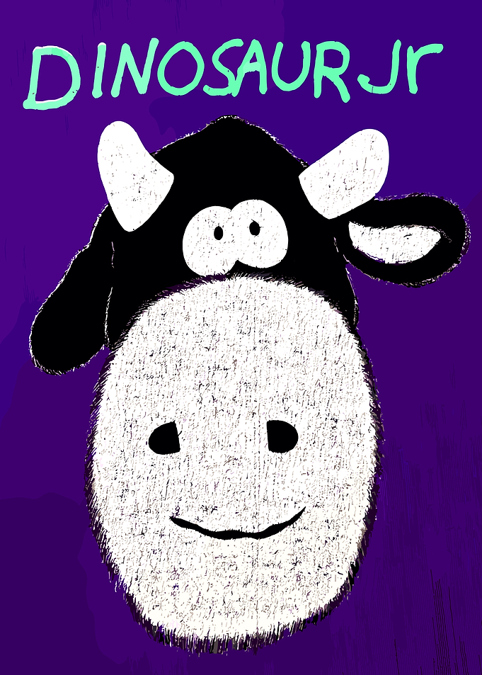 Dinosaur Jr. Cow Illustration