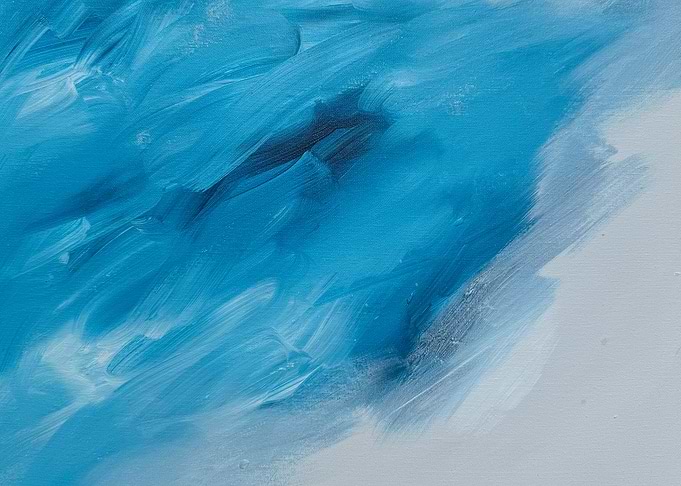 Abstract Blue and White Painting