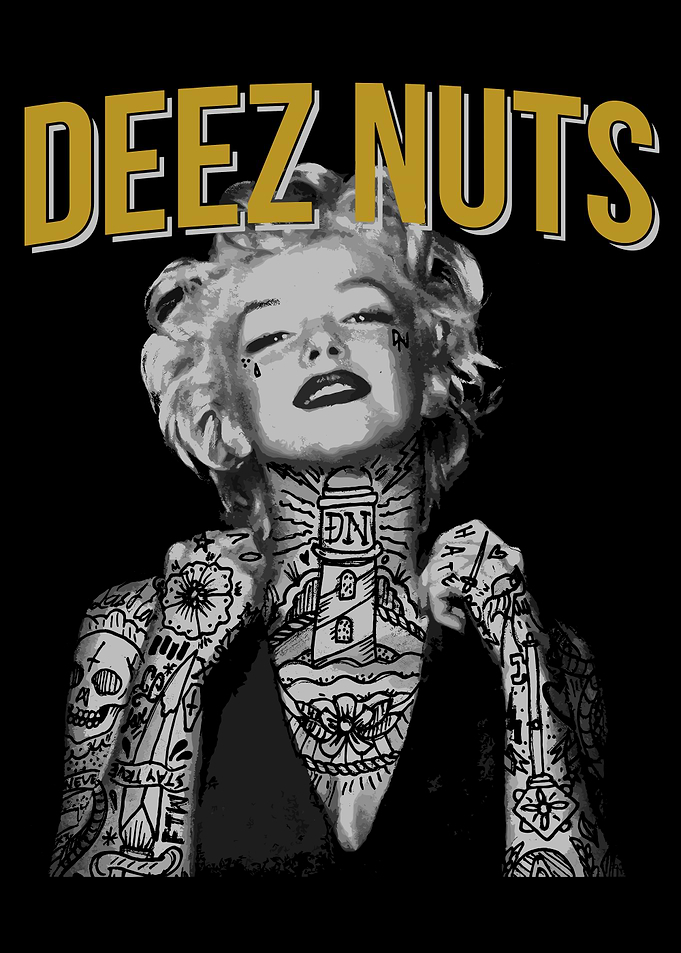 Marilyn Monroe Deez Nuts Tattoo Art