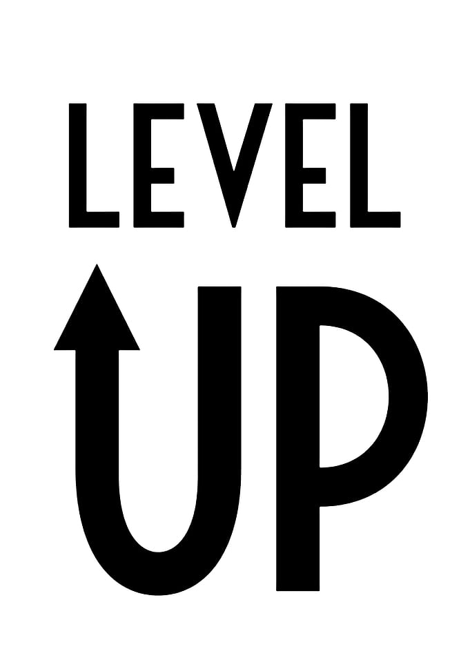 Level Up Text Art