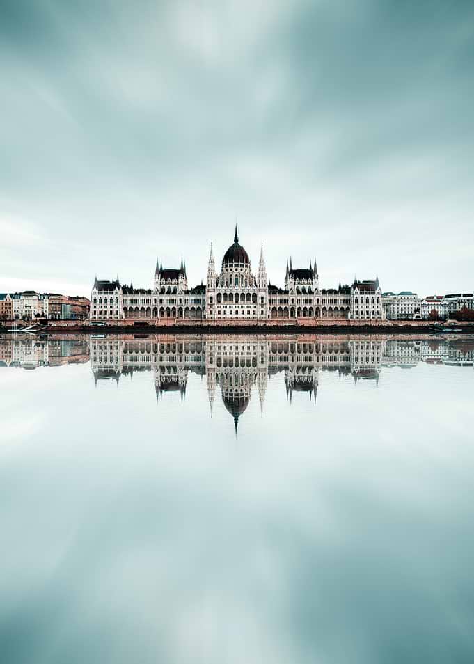 Hungarian Parliament Building Reflection