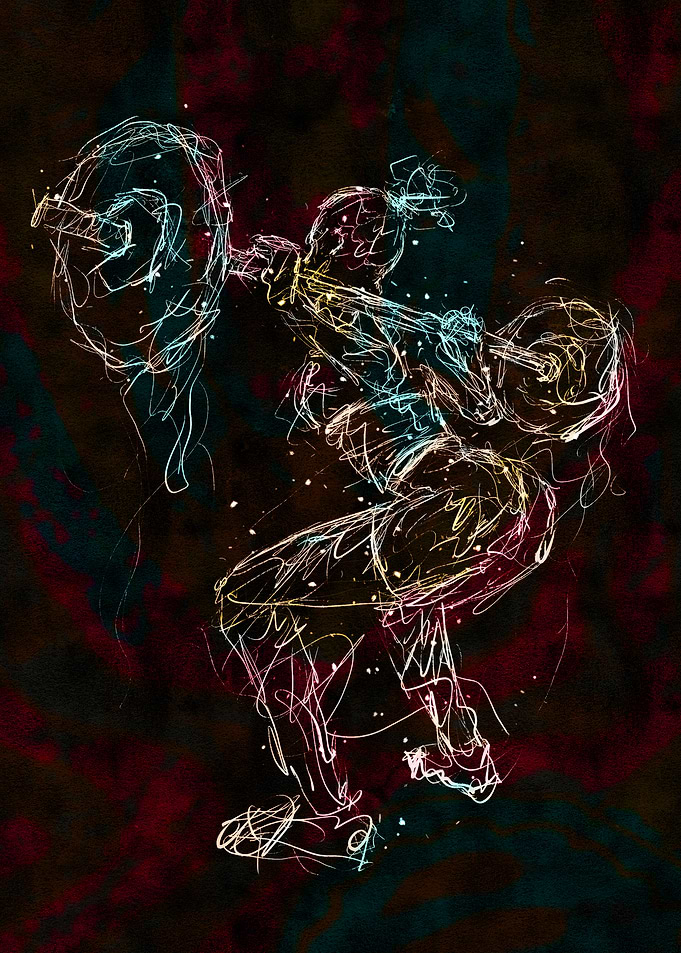 Weightlifting Abstract Art