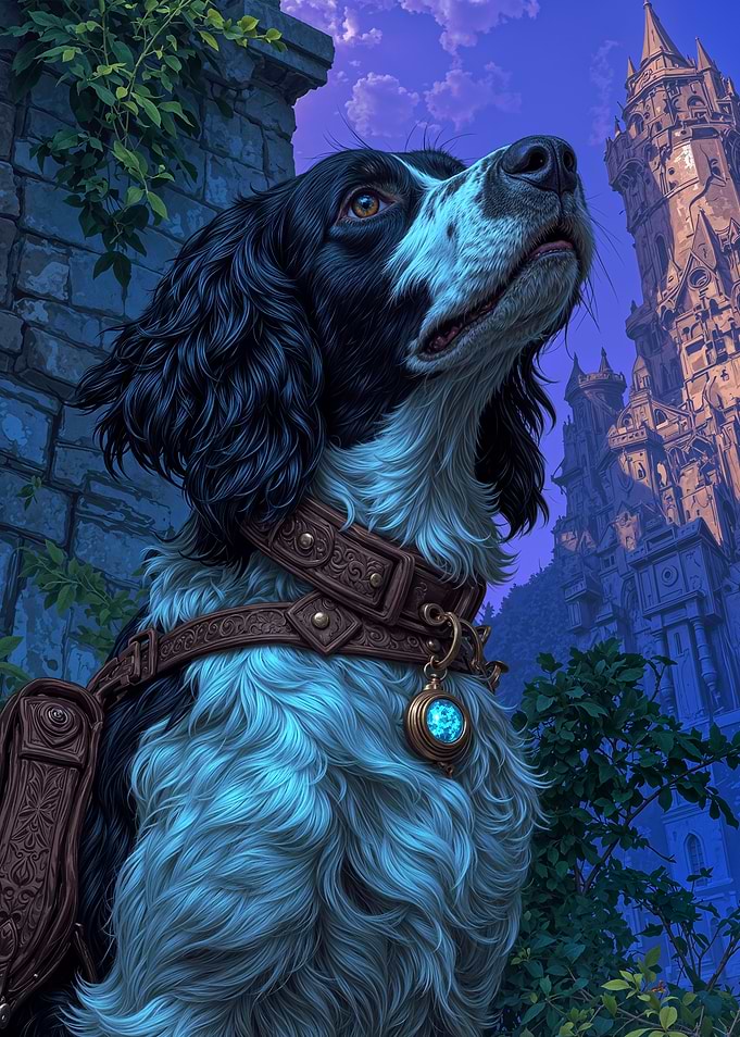 Springer Spaniel Castle Landscape