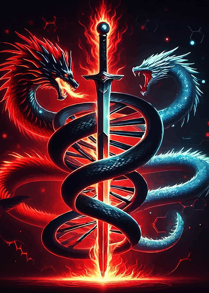 Dragon Sword DNA Fantasy Art