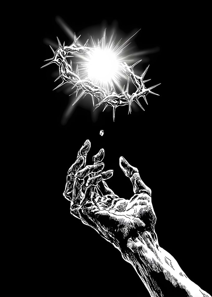Crown of Thorns and Hand