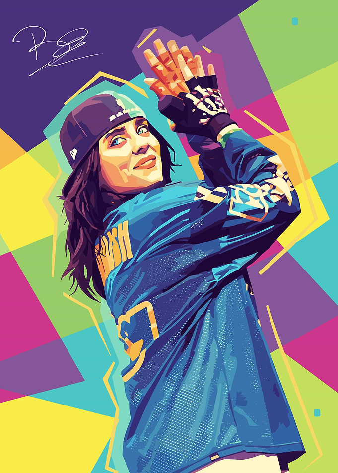 Billie Eilish Pop Art Portrait