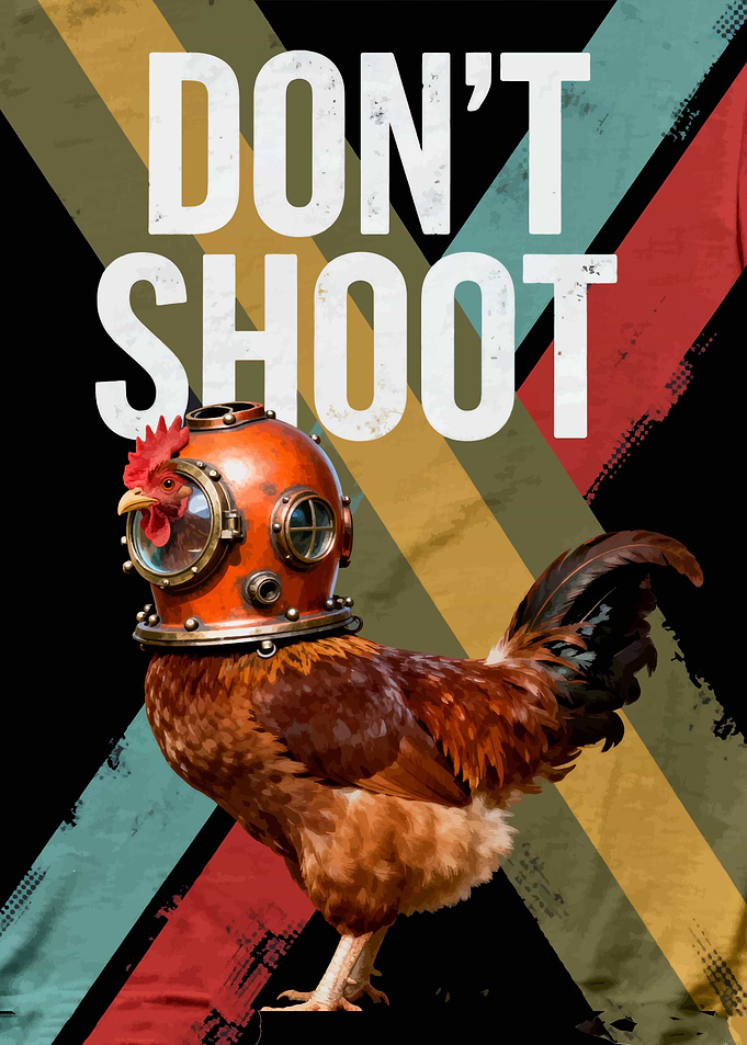 Don't Shoot Chicken with Diving Helmet