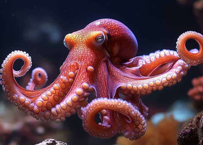 Detailed Octopus Portrait