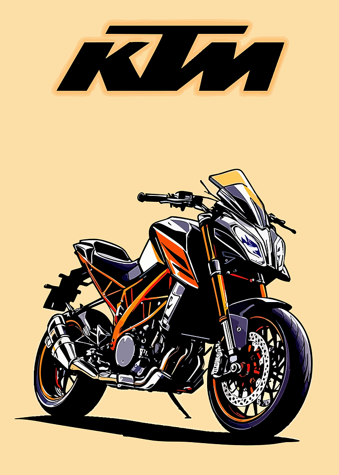 KTM Motorcycle Illustration