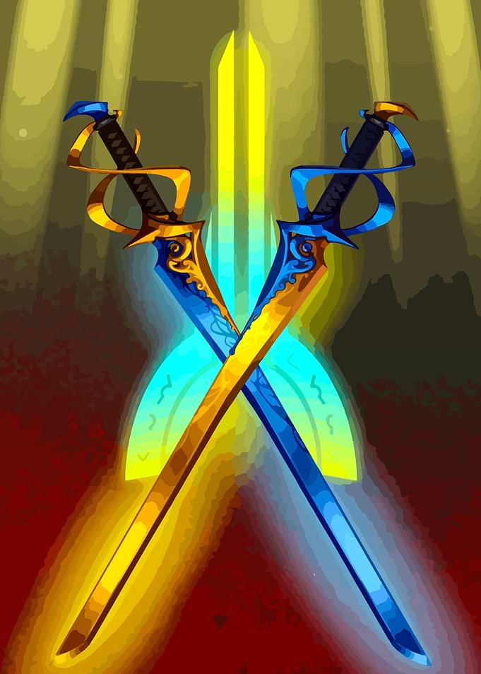Crossed Swords Digital Art