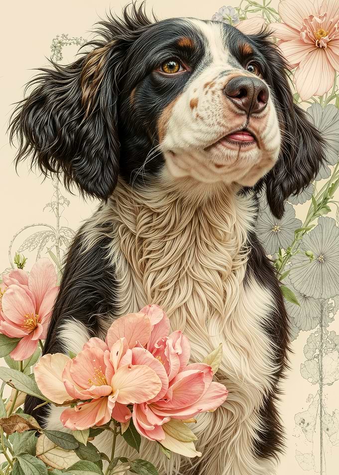 Floral Springer Spaniel
