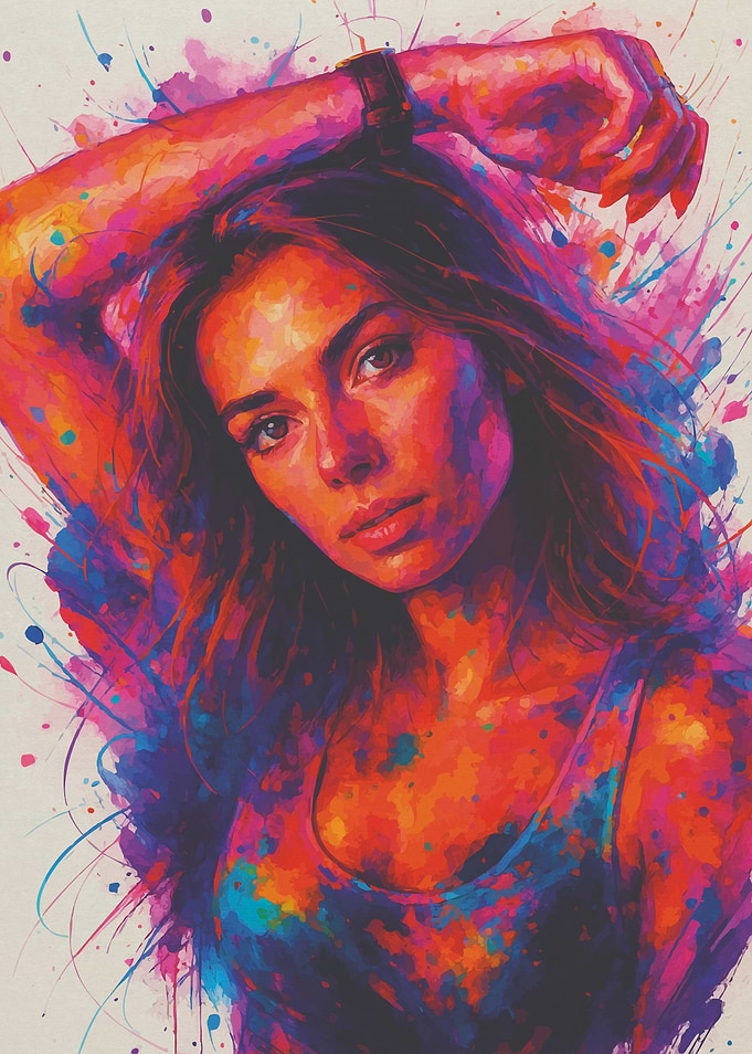 Colorful Portrait of a Woman