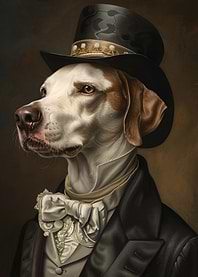 Dog Portrait in Formal Attire