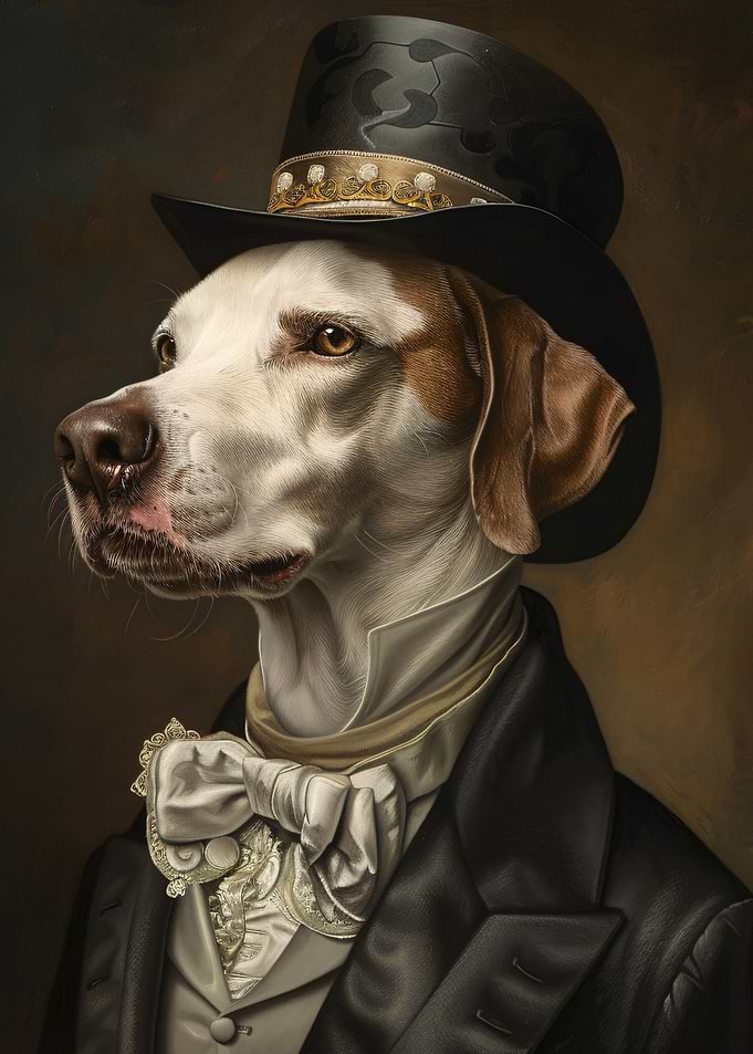 Dog Portrait in Formal Attire
