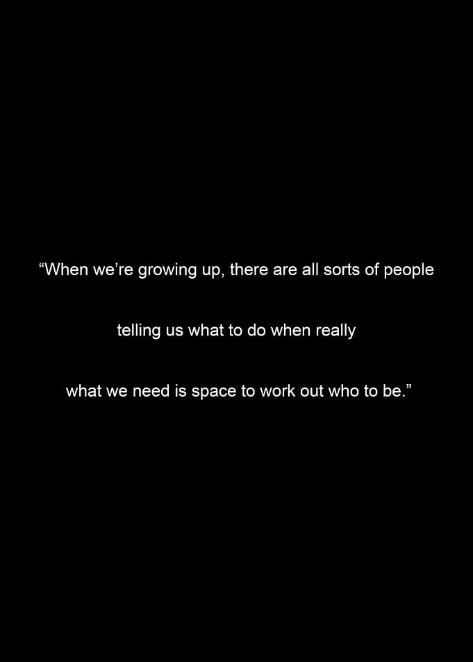Inspirational Quote on Black Background