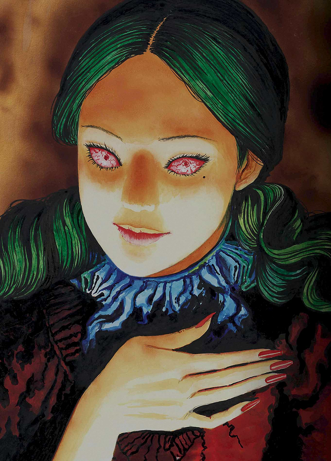 Crimson Gaze of the Unsettling Maiden