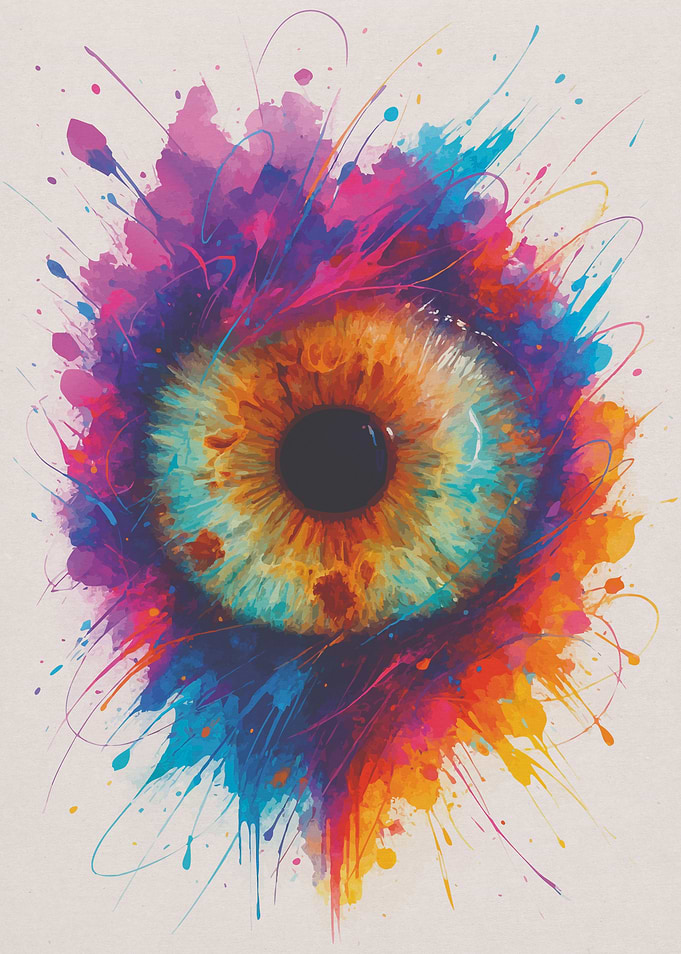 Colorful Watercolor Eye