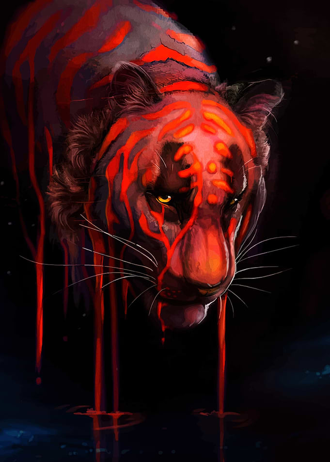 Fiery Tiger Portrait