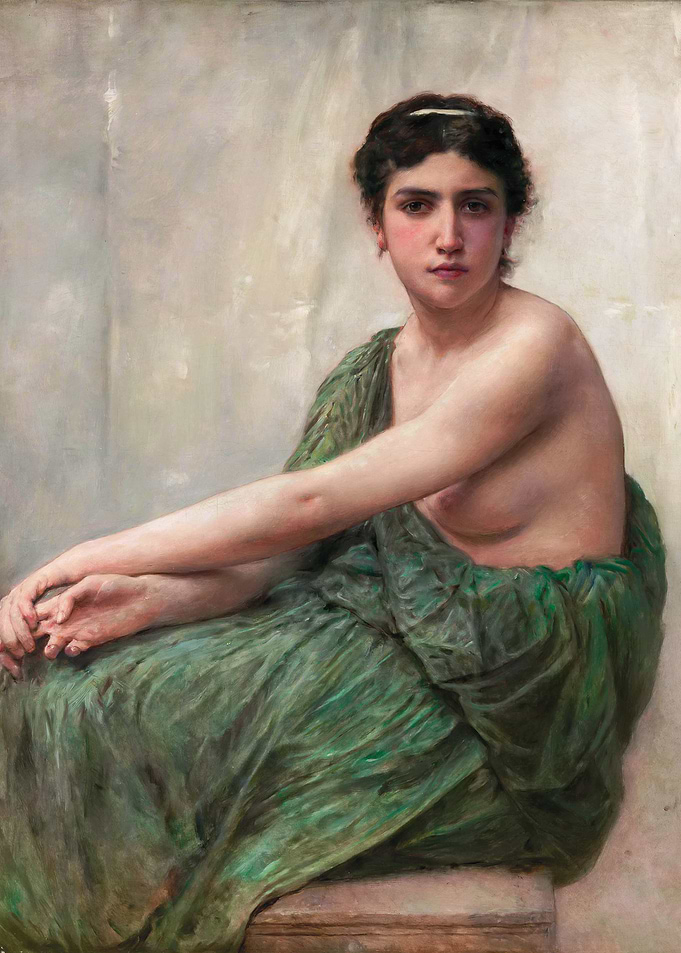 Réflexion by William Adolphe Bouguereau