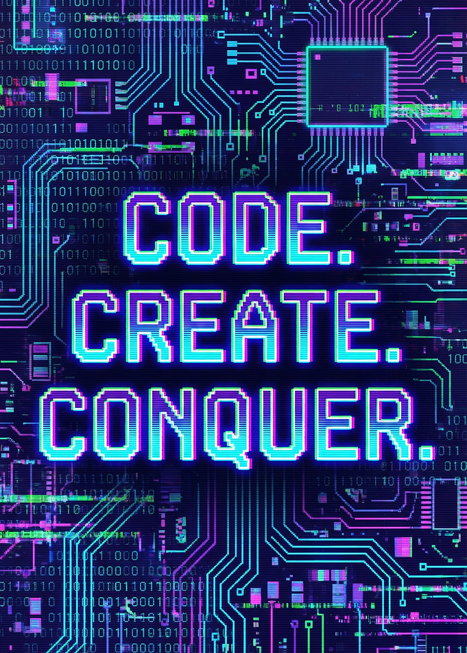 Code Create Conquer Digital Art