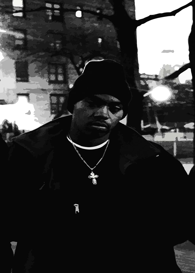 Nas Portrait Black and White