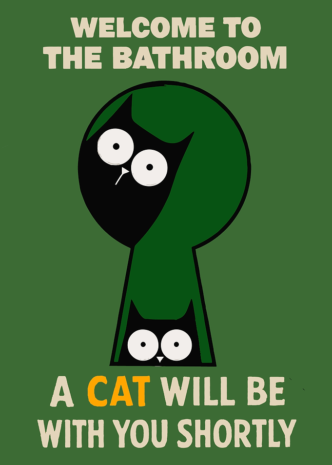 Bathroom Cat Cartoon