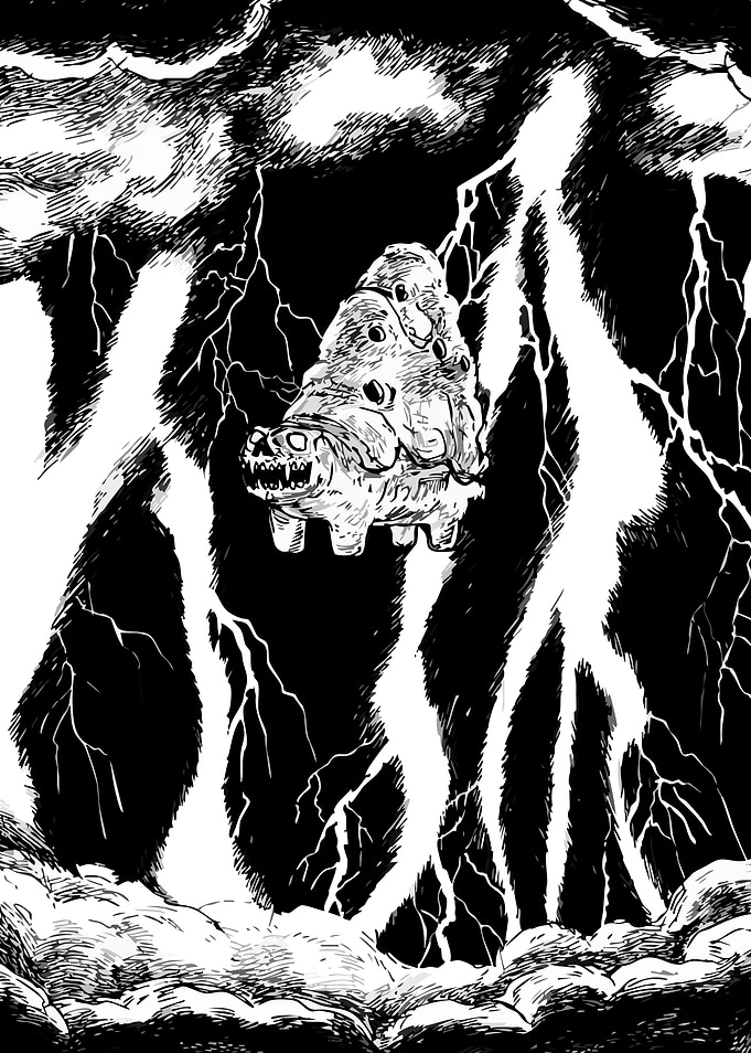 Dark Monster in Storm