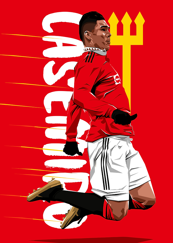 Casemiro Manchester United Illustration