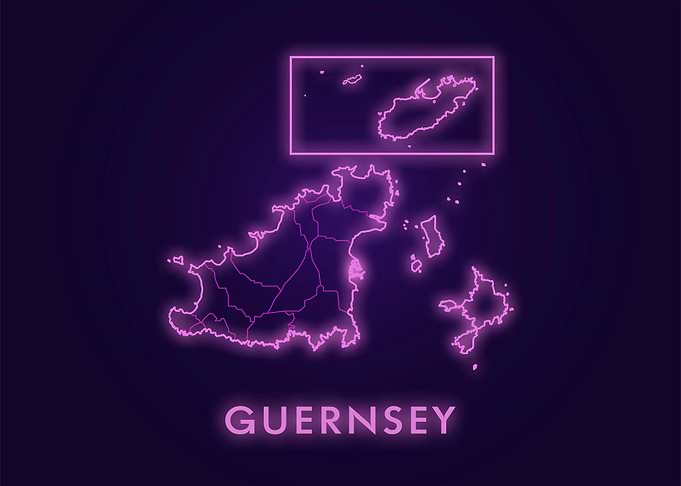 Guernsey Neon Map