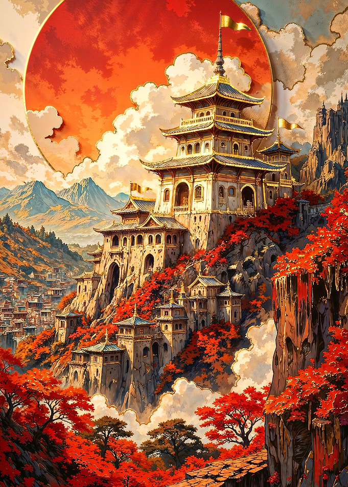 Gold Temple on the Mountain