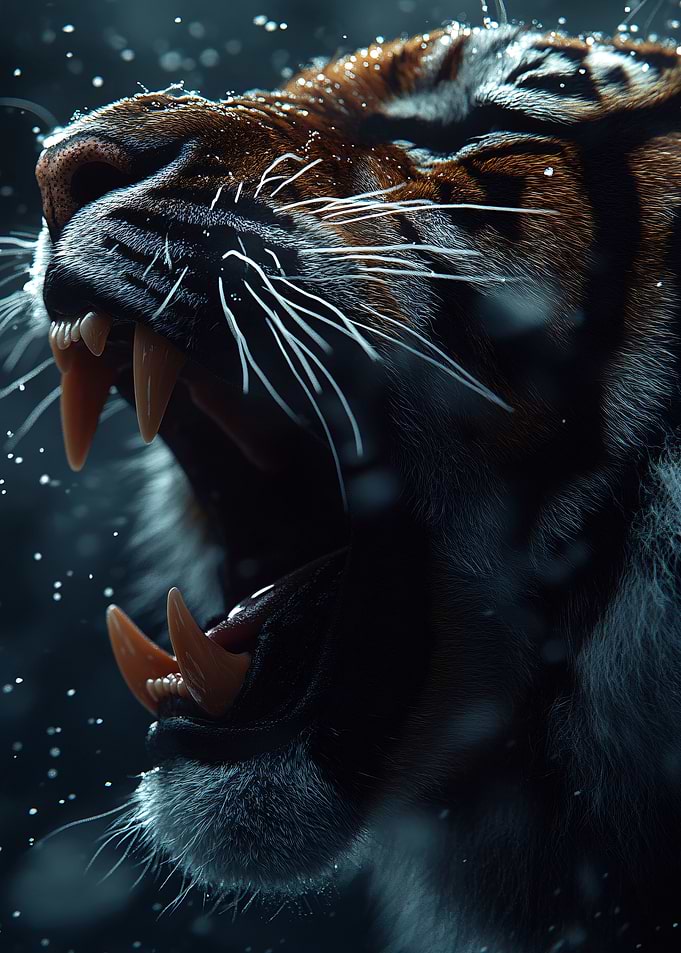 Roaring Tiger Close-Up