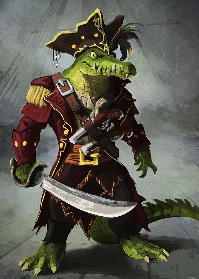 Crocodile Pirate Character