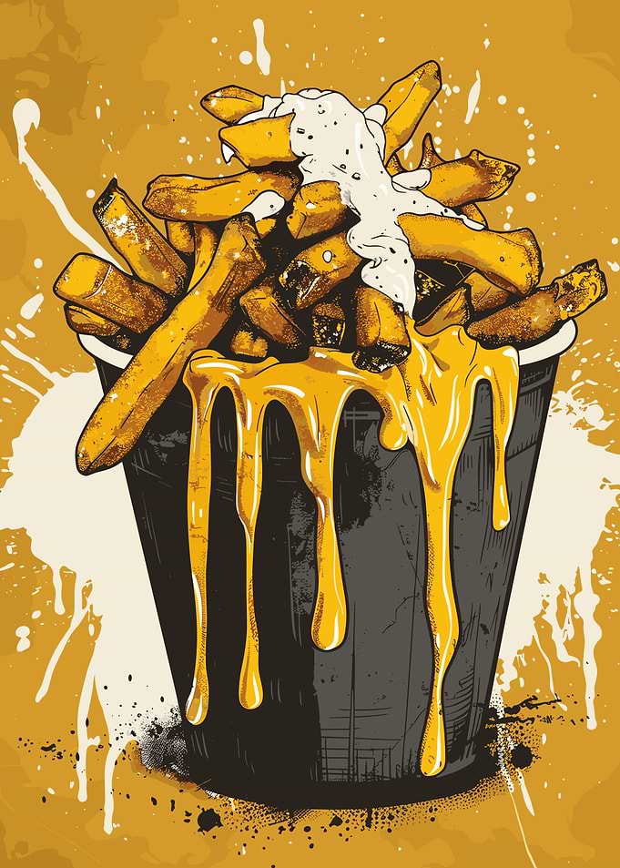 Bucket of Fries with Sauce