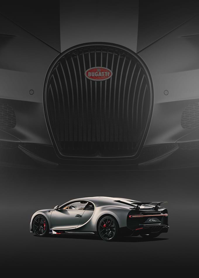 Bugatti Chiron super car poster