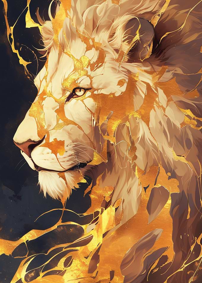 Golden Lion Portrait