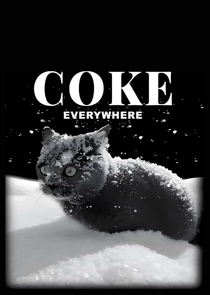 Coke Everywhere: Cat in Snow