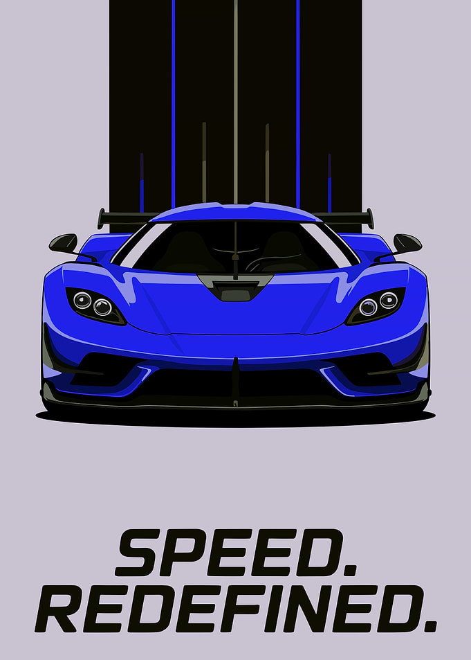 Blue Car Illustration