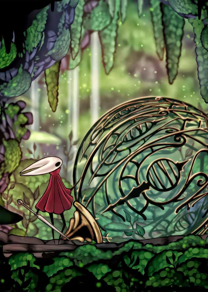 Hollow Knight: Hornet in Greenpath