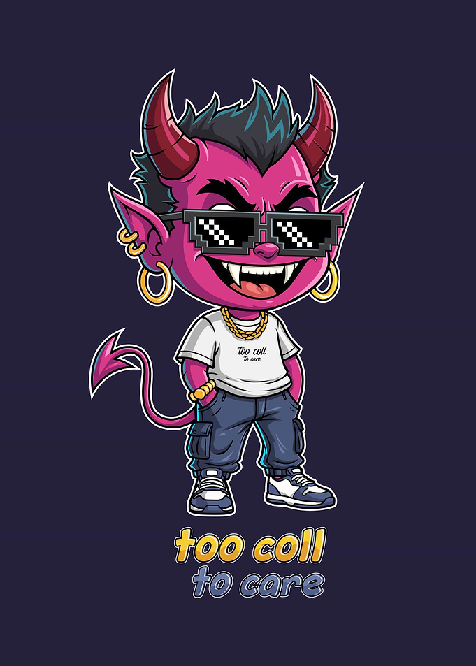 Cool Devil Cartoon Character